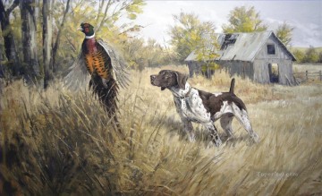 古典的 Painting - 狩猟犬とマガモ